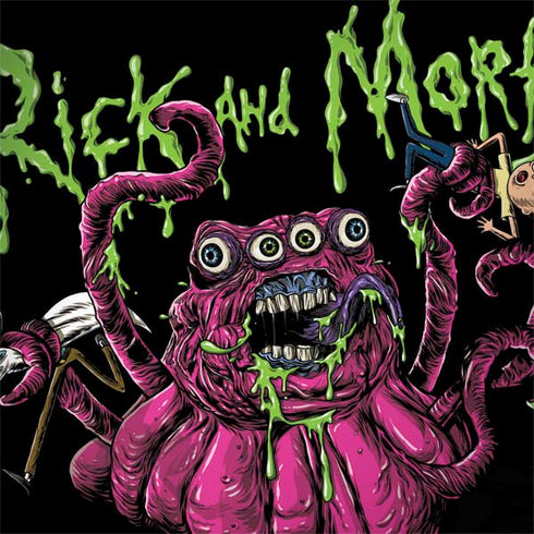 Adult Swim Rick and Morty Tentacle Attack Surface Book 2 13.5in Skin