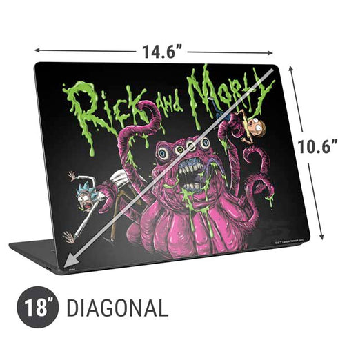 Adult Swim Rick and Morty Tentacle Attack Universal Laptop 18in (14.6 x 10.6in) Skin