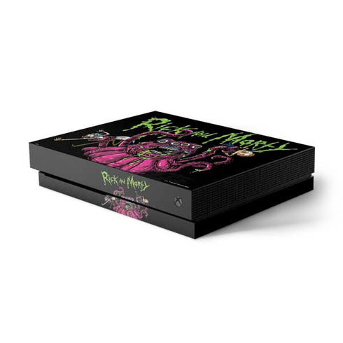 Adult Swim Rick and Morty Tentacle Attack Xbox One X Console Skin