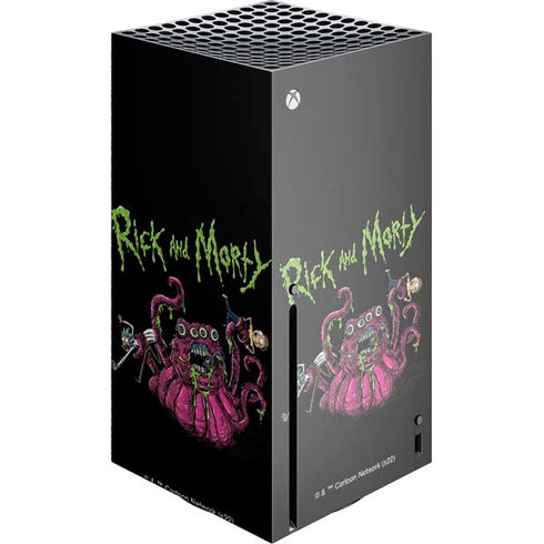 Adult Swim Rick and Morty Tentacle Attack Xbox Series X Console Skin