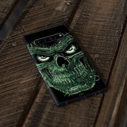 Liquid Blue Terminator Dragon Galaxy S10 Skin