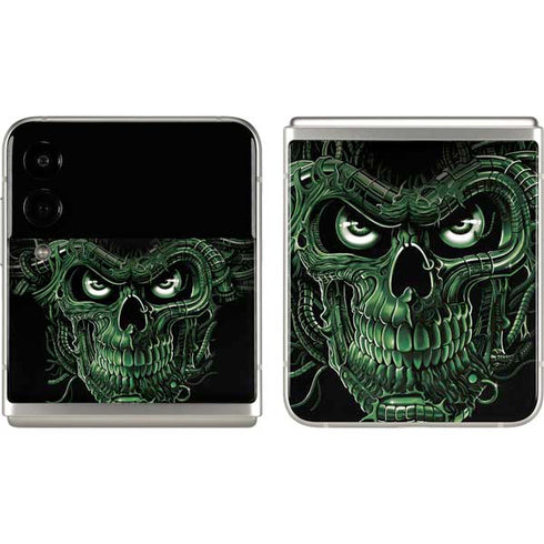 Liquid Blue Terminator Dragon Galaxy Z Flip3 5G Skin