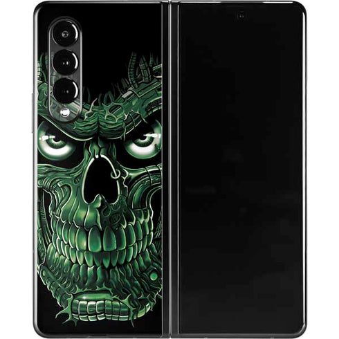Liquid Blue Terminator Dragon Galaxy Z Fold3 5G Skin