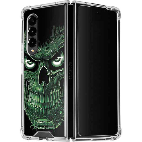 Liquid Blue Terminator Dragon Galaxy Z Fold4 5G Clear Case