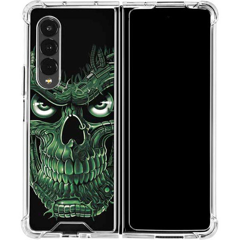 Liquid Blue Terminator Dragon Galaxy Z Fold4 5G Clear Case