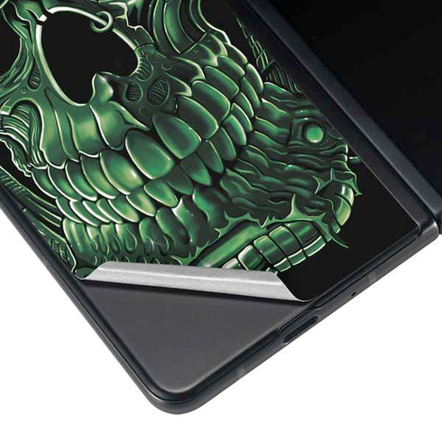 Liquid Blue Terminator Dragon Galaxy Z Fold4 5G Skin