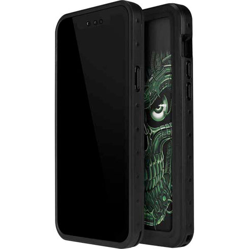 Liquid Blue Terminator Dragon iPhone 14 Pro Max Waterproof Case