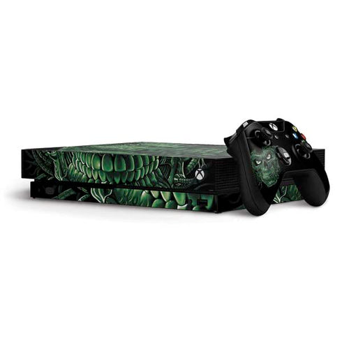 Liquid Blue Terminator Dragon Xbox One X Bundle Skin