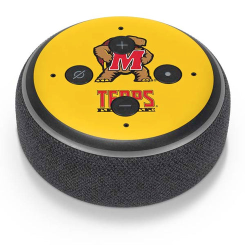 University of Maryland Terps Yellow Amazon Echo Dot Skin