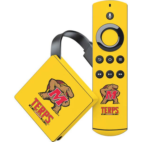 University of Maryland Terps Yellow Amazon Fire TV Skin