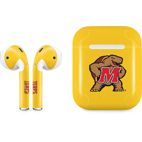 University of Maryland Terps Yellow Apple AirPods Skin