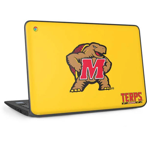 University of Maryland Terps Yellow HP Chromebook Skin