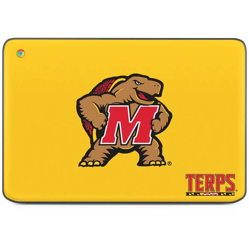 University of Maryland Terps Yellow HP Chromebook Skin