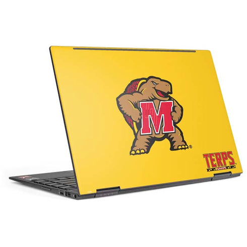 University of Maryland Terps Yellow HP Envy Skin
