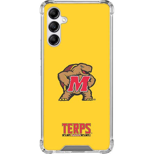University of Maryland Terps Yellow Galaxy A14 5G Clear Case