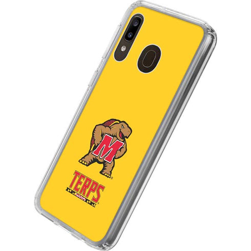 University of Maryland Terps Yellow Galaxy A20 Clear Case