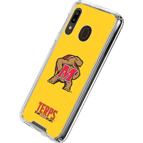 University of Maryland Terps Yellow Galaxy A30 Clear Case