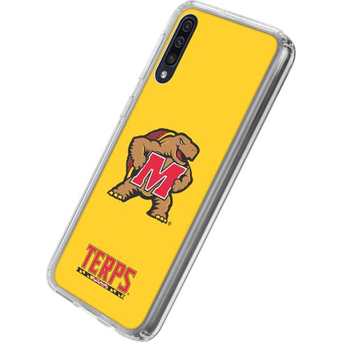 University of Maryland Terps Yellow Galaxy A50 Clear Case