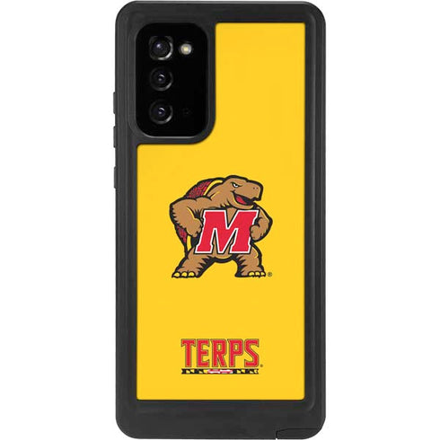 University of Maryland Terps Yellow Galaxy Note20 5G Waterproof Case