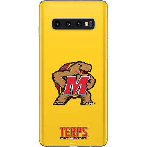 University of Maryland Terps Yellow Galaxy S10 Skin