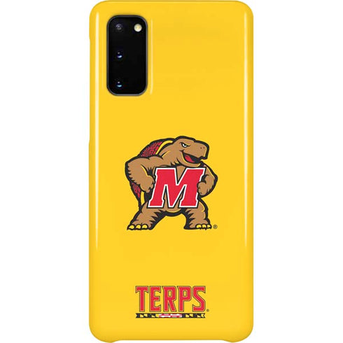 University of Maryland Terps Yellow Galaxy S20 Lite Case