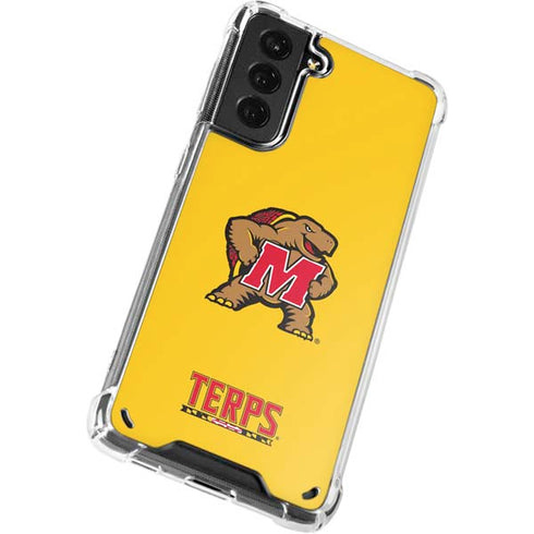 University of Maryland Terps Yellow Galaxy S21 5G Clear Case