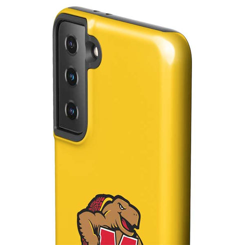 University of Maryland Terps Yellow Galaxy S21 FE Pro Case