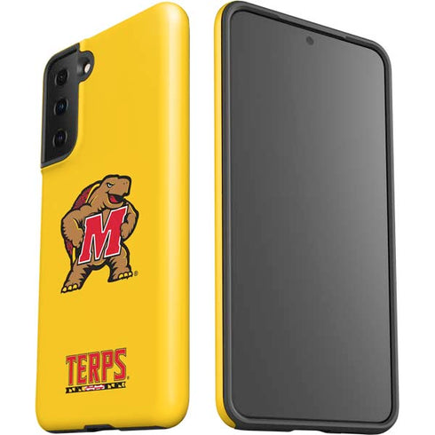 University of Maryland Terps Yellow Galaxy S21 FE Pro Case