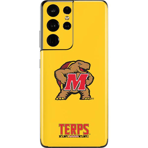 University of Maryland Terps Yellow Galaxy S21 Ultra 5G Skin