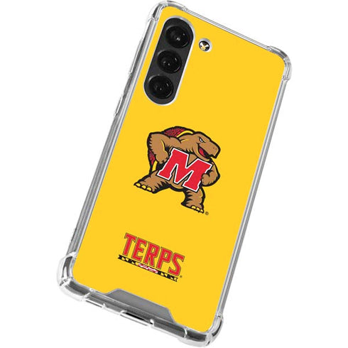 University of Maryland Terps Yellow Galaxy S23 Clear Case