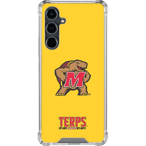 University of Maryland Terps Yellow Galaxy S23 FE Clear Case