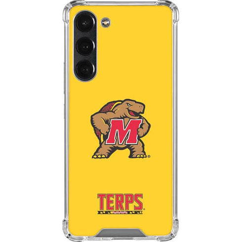 University of Maryland Terps Yellow Galaxy S23 Plus Clear Case