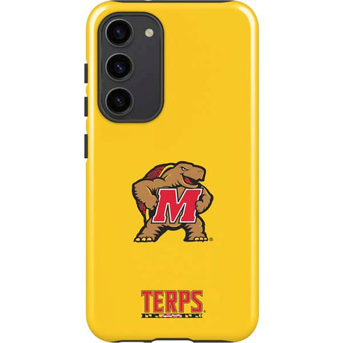University of Maryland Terps Yellow Galaxy S23 Plus Pro Case