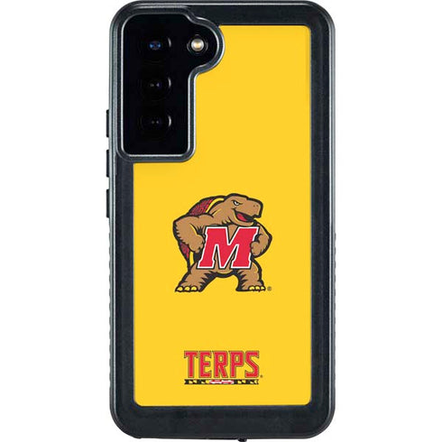 University of Maryland Terps Yellow Galaxy S23 Plus Waterproof Case