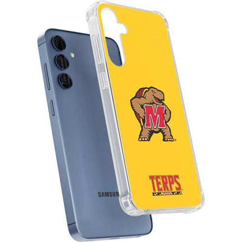 University of Maryland Terps Yellow Galaxy S24 Clear Case