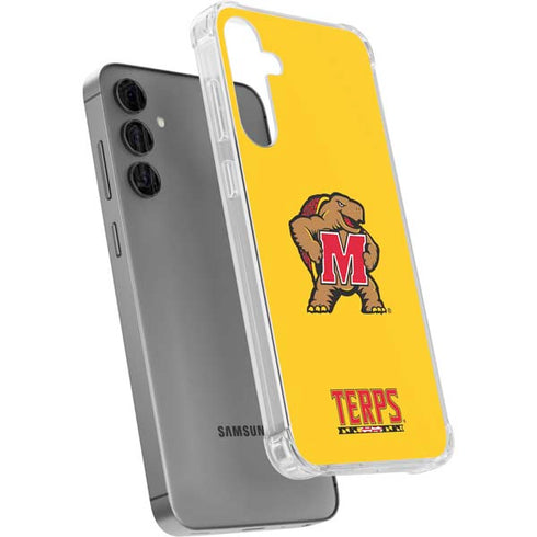 University of Maryland Terps Yellow Galaxy S24 Plus Clear Case