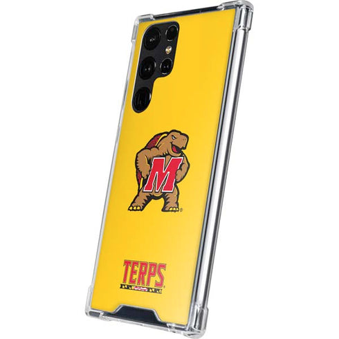 University of Maryland Terps Yellow Galaxy S24 Ultra Clear Case