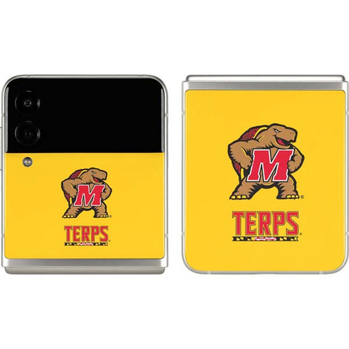 University of Maryland Terps Yellow Galaxy Z Flip3 5G Skin