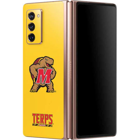 University of Maryland Terps Yellow Galaxy Z Fold2 5G Skin