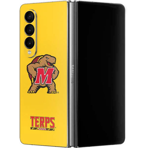 University of Maryland Terps Yellow Galaxy Z Fold4 5G Skin