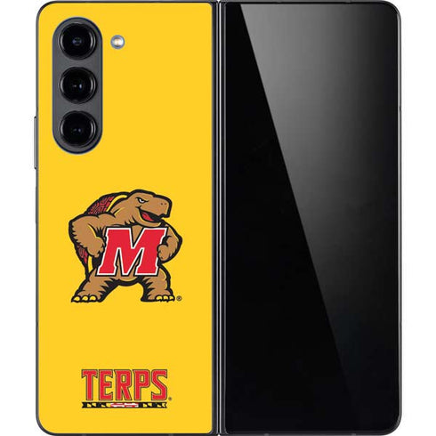 University of Maryland Terps Yellow Galaxy Z Fold5 5G Skin