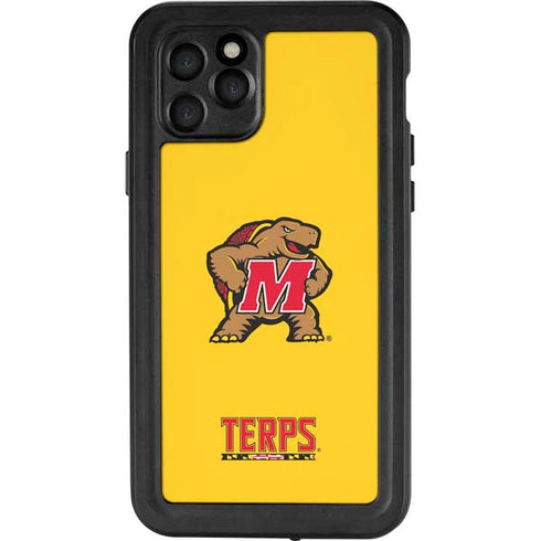 University of Maryland Terps Yellow iPhone 11 Pro Waterproof Case