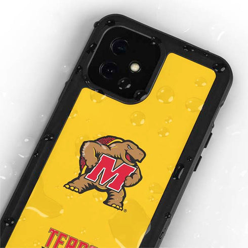 University of Maryland Terps Yellow iPhone 12 Mini Waterproof Case