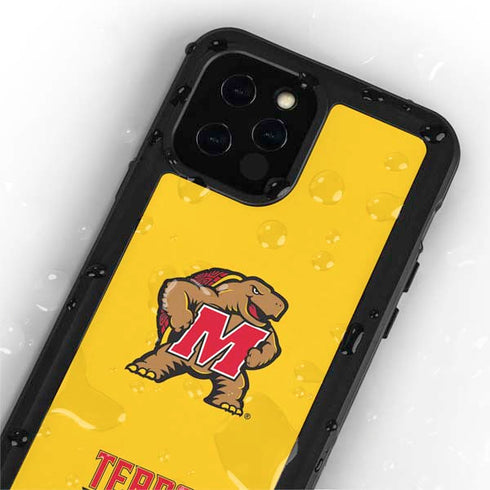 University of Maryland Terps Yellow iPhone 12 Pro Max Waterproof Case