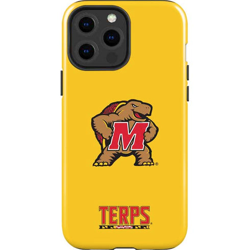 University of Maryland Terps Yellow iPhone 13 Pro Max Impact Case