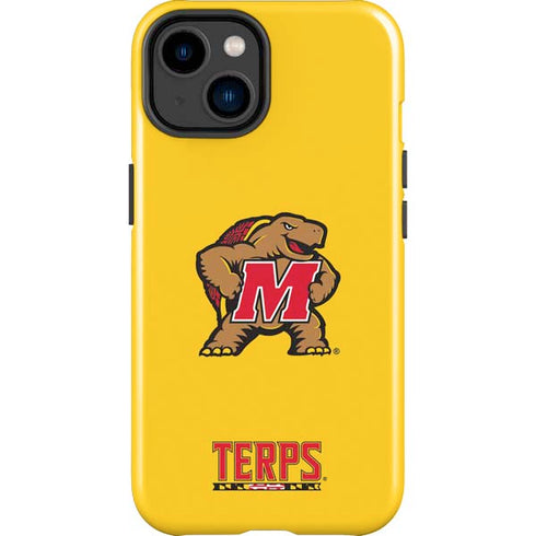 University of Maryland Terps Yellow iPhone 14 Plus Impact Case