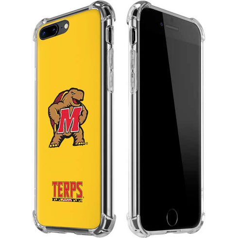 University of Maryland Terps Yellow iPhone 7/8 Plus Clear Case