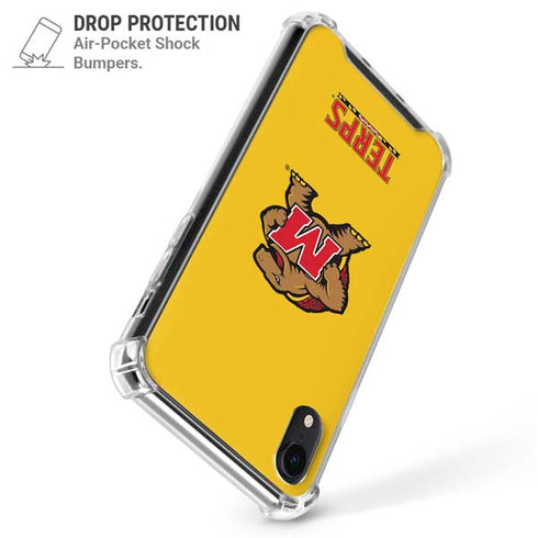 University of Maryland Terps Yellow iPhone XR Clear Case