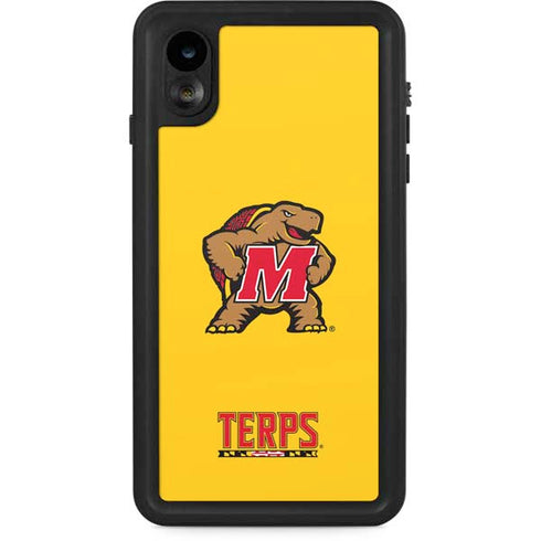 University of Maryland Terps Yellow iPhone XR Waterproof Case