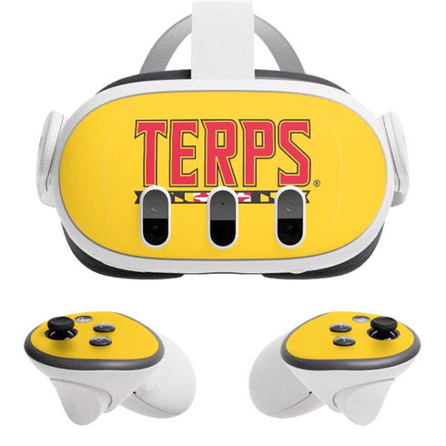 University of Maryland Terps Yellow Meta Quest 3 Skin
